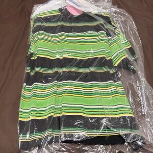 Green and black polo